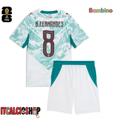 Portogallo Bruno Fernandes #8 Seconda Maglia Bambino Mondiali 2026 Manica Corta (+ Pantaloni corti)